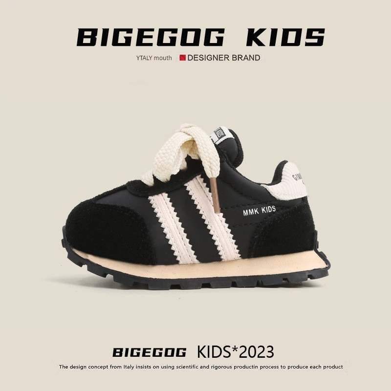 Baby Sneakers Autumn and Winter Fleece-lined Two Cotton Baby Soft Bottom Toddler Shoes Boy's Thin Shoes Girls' Casual Shoes — 4
