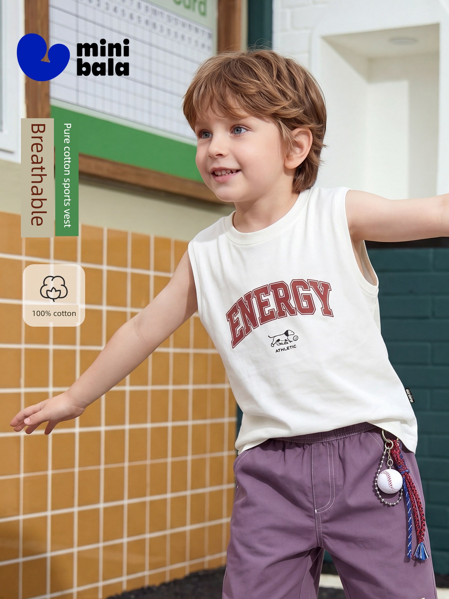 Mini Balabala Short-Sleeved T-Shirts and Pants for Boys and Girls, Summer Quick-Drying Kidsren's Tops, Shorts and Leggings Collection — 3