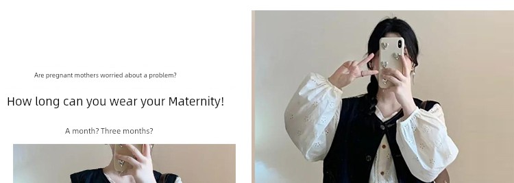 Maternity Wear Autumn Outfit Set 2026 New Retro Denim Vest Shirt Women's Wide-Leg Pants Casual Autumn Three-Piece Set — 10