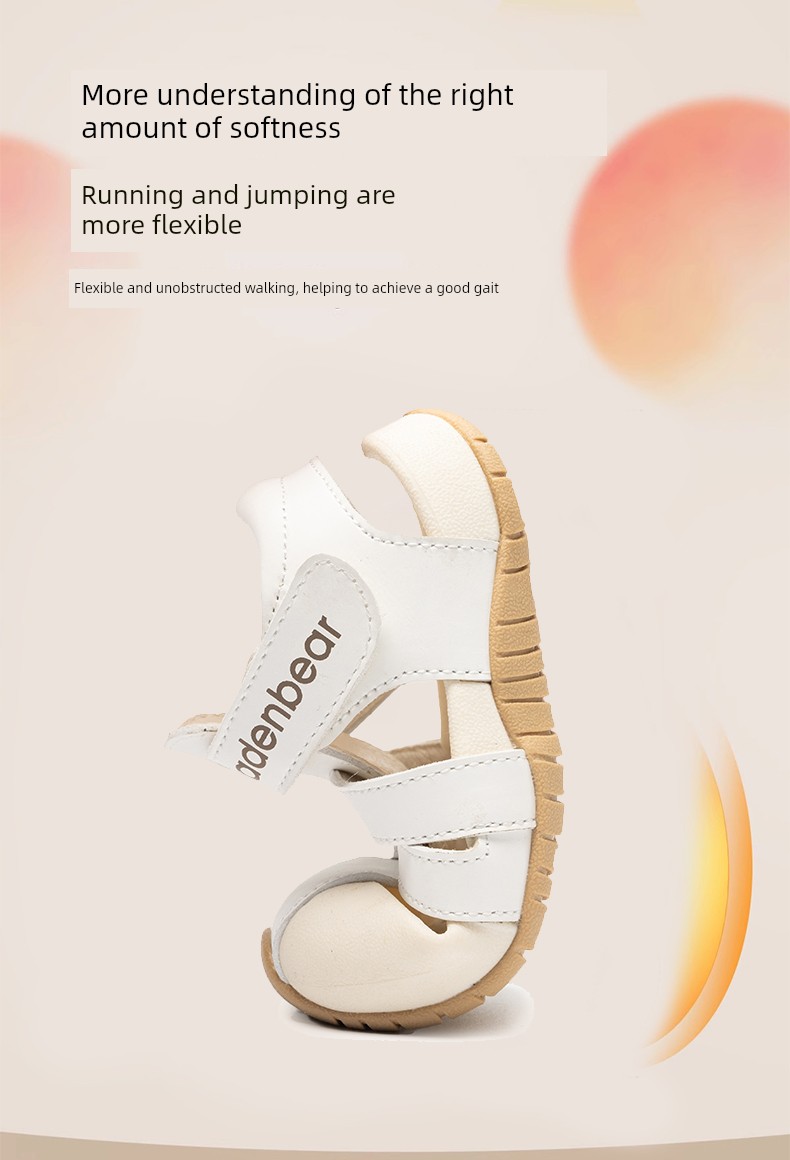Harden Bear Children's Shoes Closed-Toe Sandals for Boys 2026 Summer New Soft-Soled Sports Beach Shoes for Girls Fashionable — 14