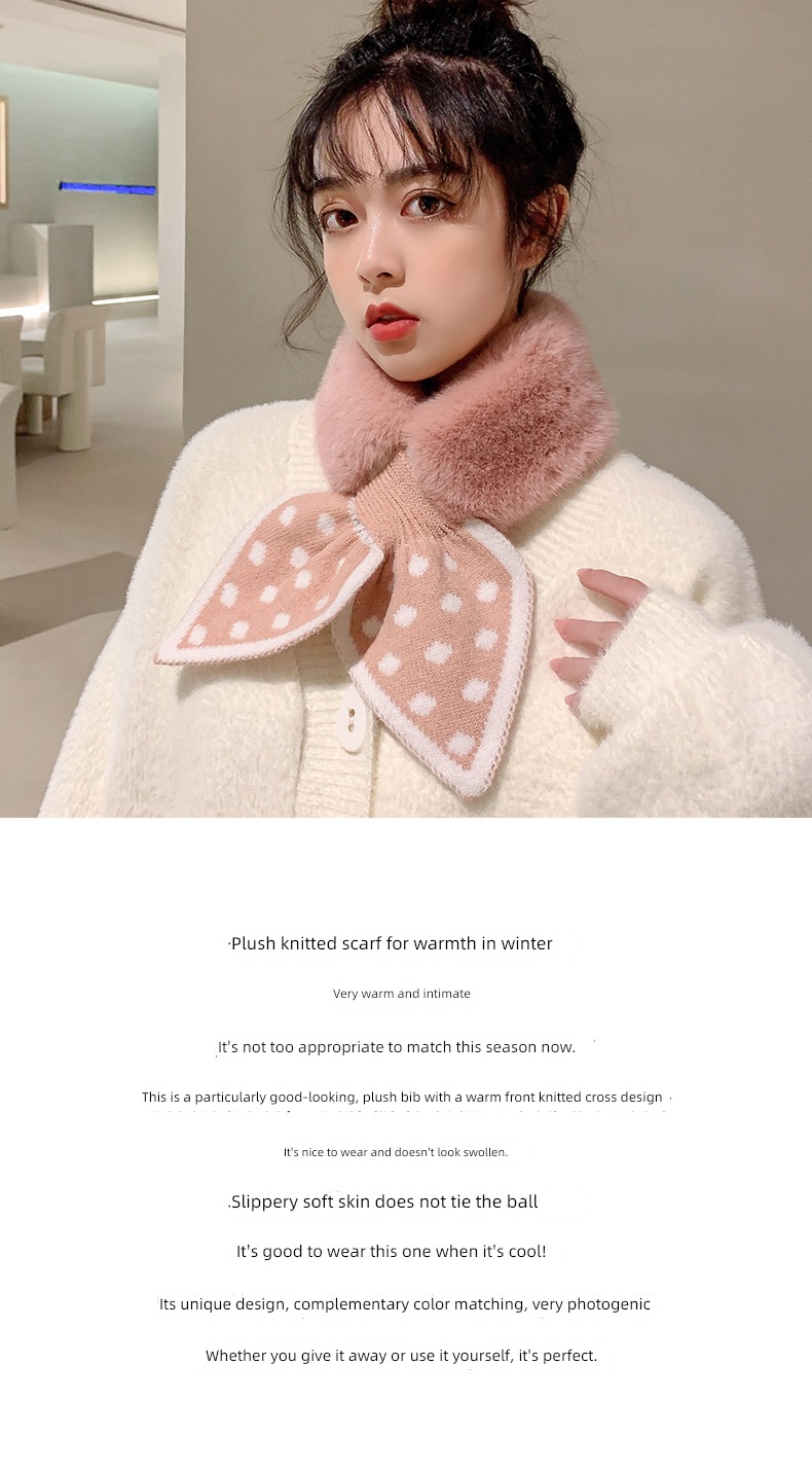 overlapping female winter Korean version tide Rex rabbit hair scarf