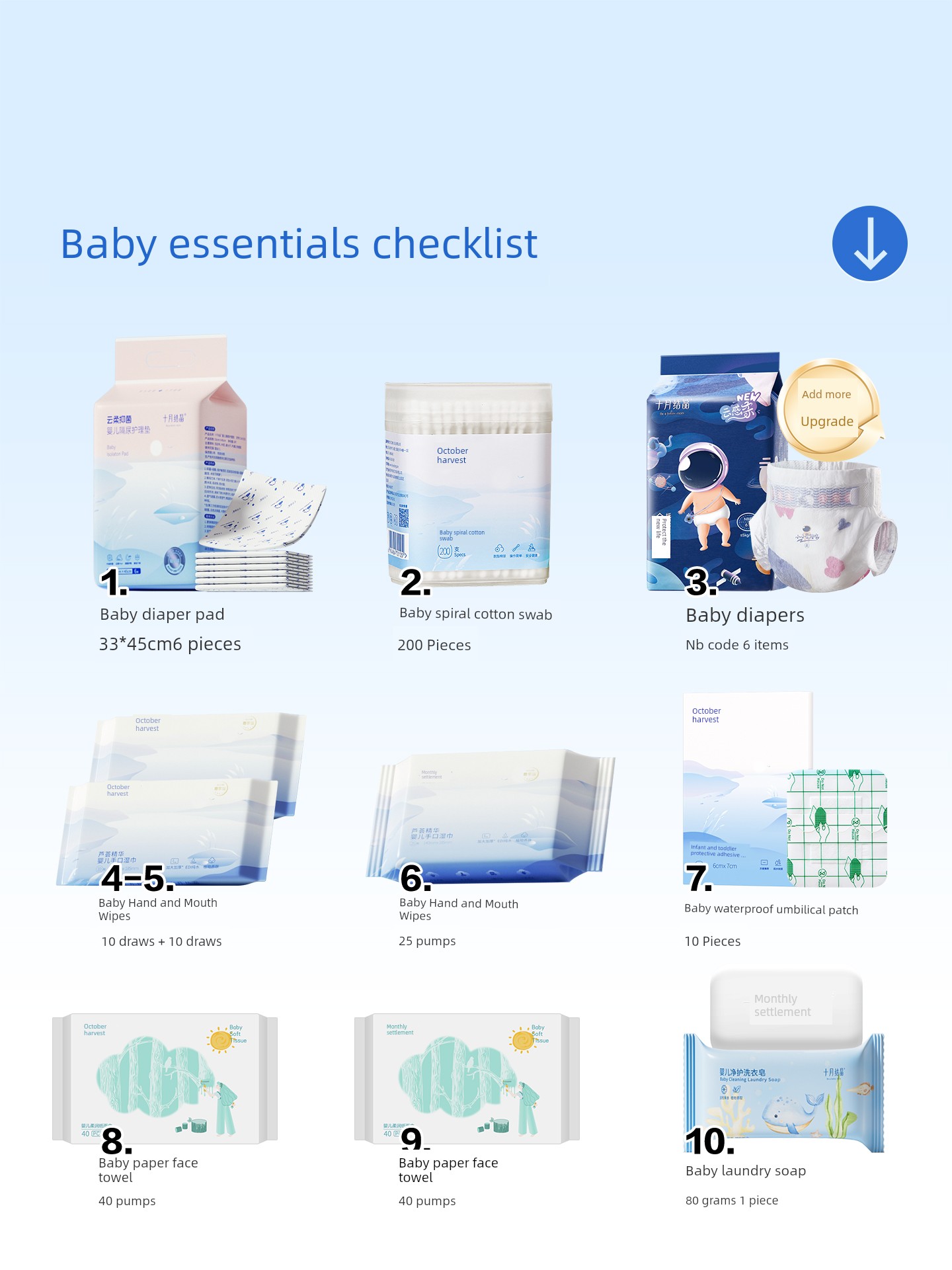 【Abdominal Band Version】October Crystal Maternity Package: Hospital Admission Maternal and Child Set, Maternity and Postpartum Supplies — 2