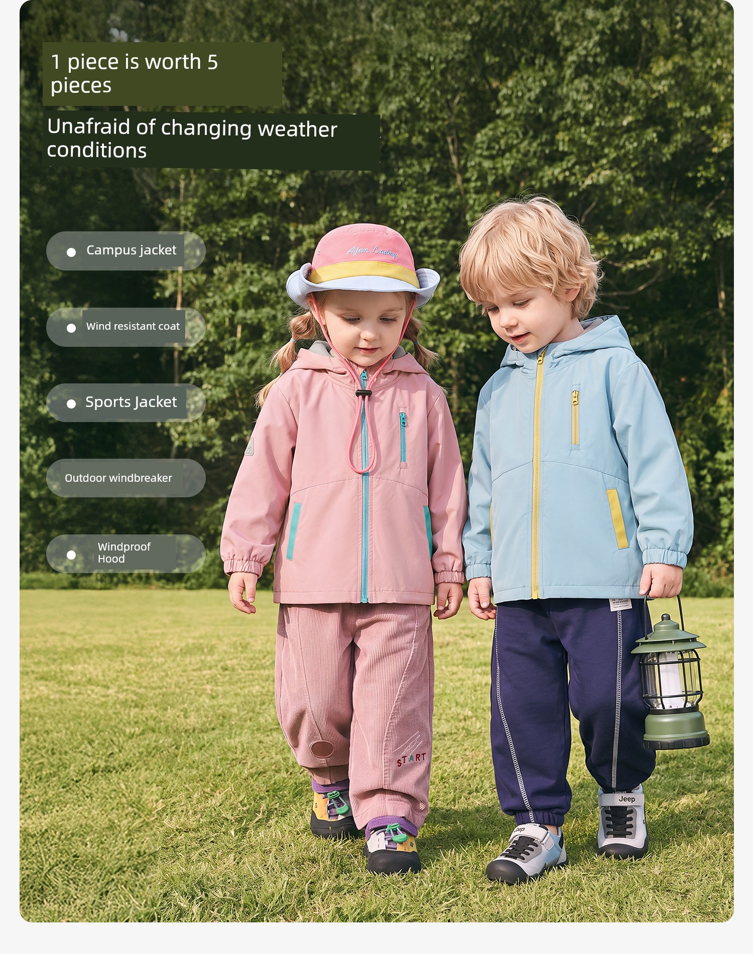 [All Girls' Wardrobes Live Broadcast Room] Jellybaby Kidsren's Soft Shell Jacket Girls' Three-In-One Jacket — 13