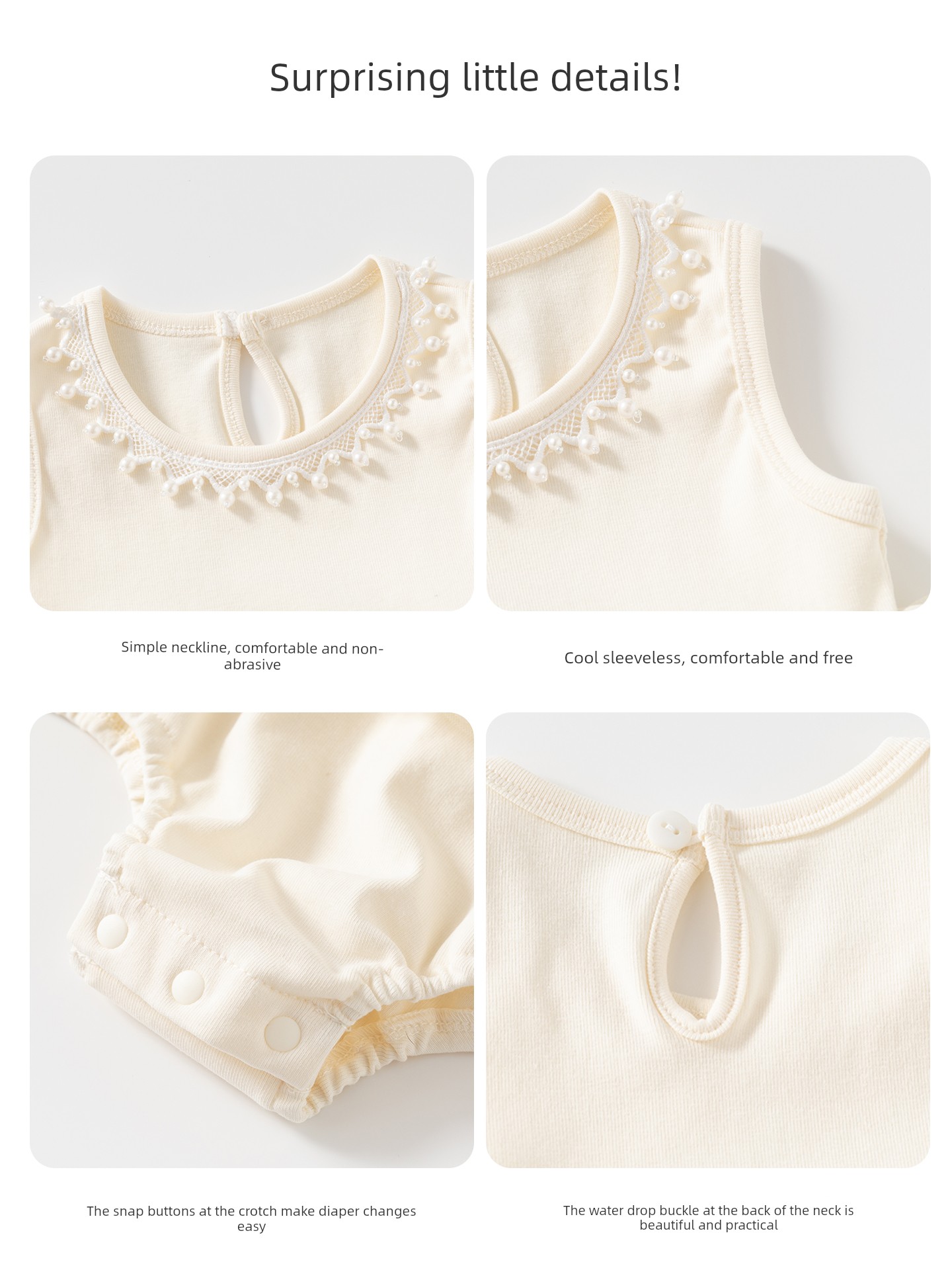 Baby Clothes, Summer Clothes, Baby Girl's One-Year-Old Princess Skirt, 100-Day Banquet, Infant Summer Thin Jumpsuit — 4