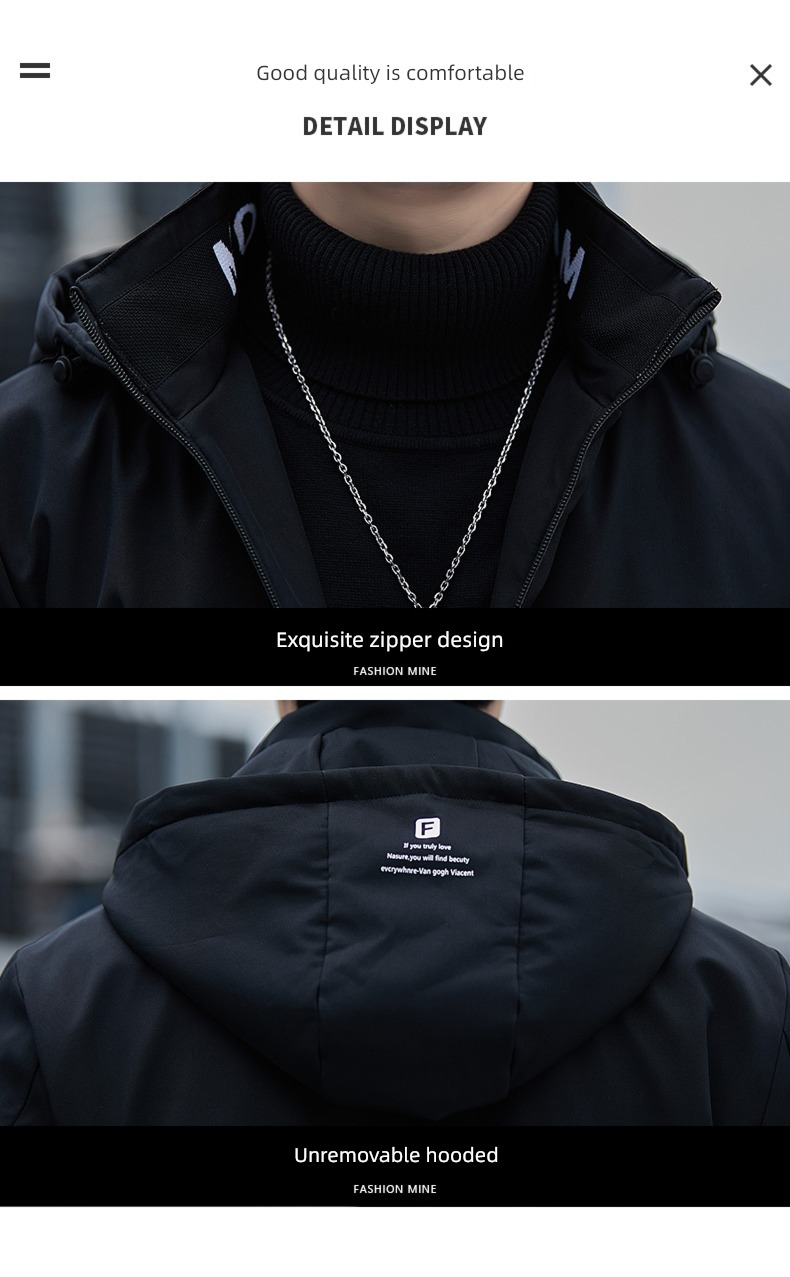 dandy winter removable Autumn clothes Hooded loose coat