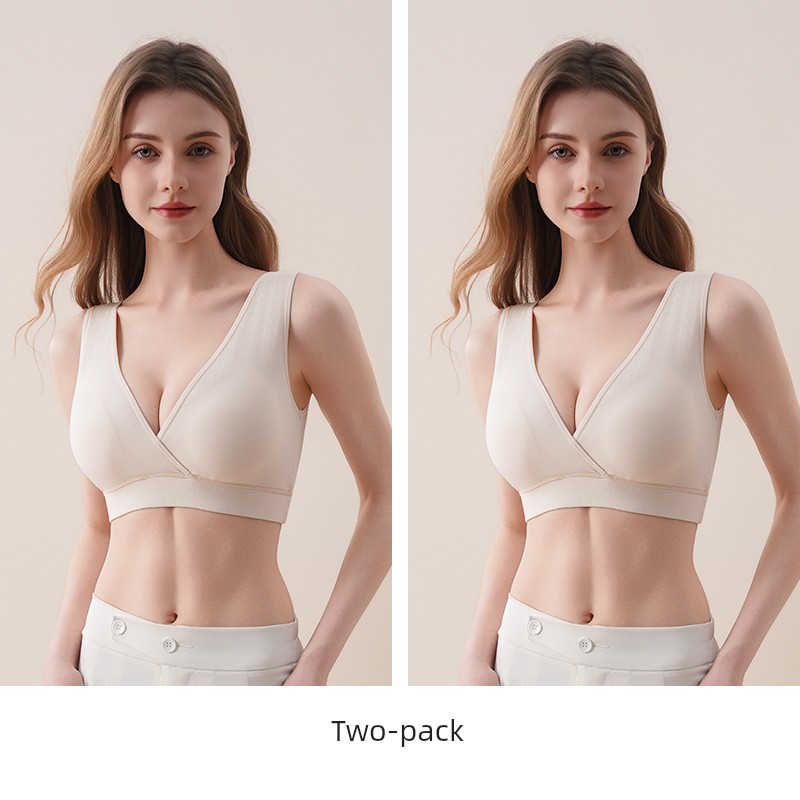 Pure Cotton Nursing Bra, Sleep-Friendly Maternity Bra, Vest-Style Postpartum Breastfeeding Bra, Suitable for Sleeping, Anti-Sagging, Thin Style — 1