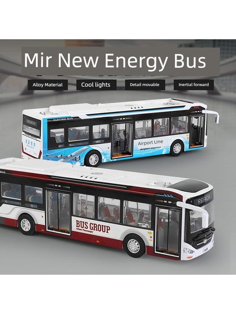 Alloy bus model imitation double-decker new energy bus bus bus bus children car boy toy ornaments