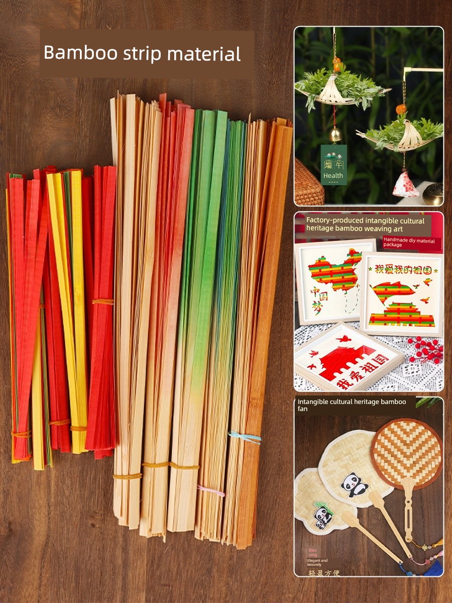 Bamboo Strips and Bamboo Weaving DIY Material Kit, Traditional Weaving Products, Student Team Building, Bamboo Strips Decoration, Kindergarten, Mid-Autumn Festival