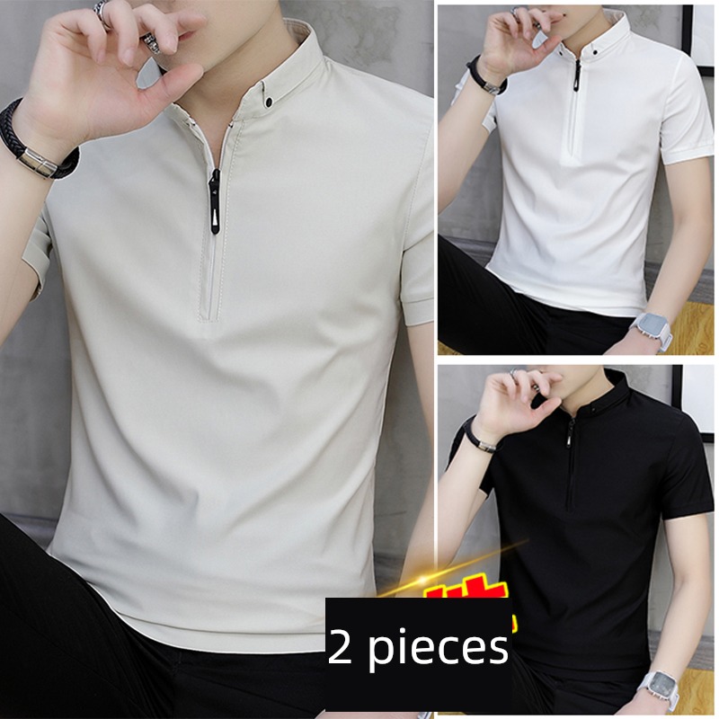 Korean version trend Half sleeve Put on your clothes man Polo shirt