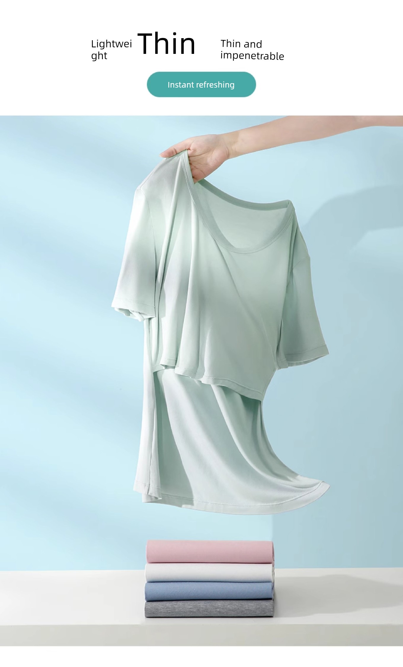Maternity Modal Summer with Chest Pad Short Sleeve T-Shirt — 4