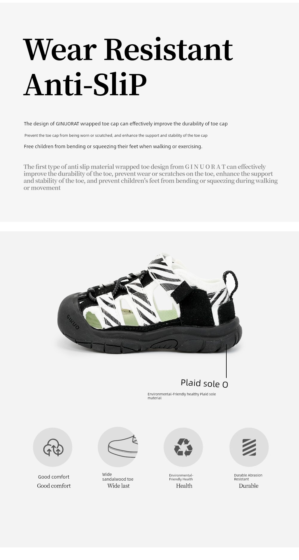 Summer Minority Simple Soft Bottom Closed Toe Zebra Toddler Shoes — 25