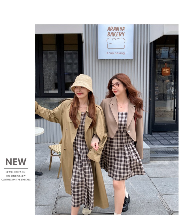 Li xiaosa Fat mm Medium and long term easy Windbreaker loose coat