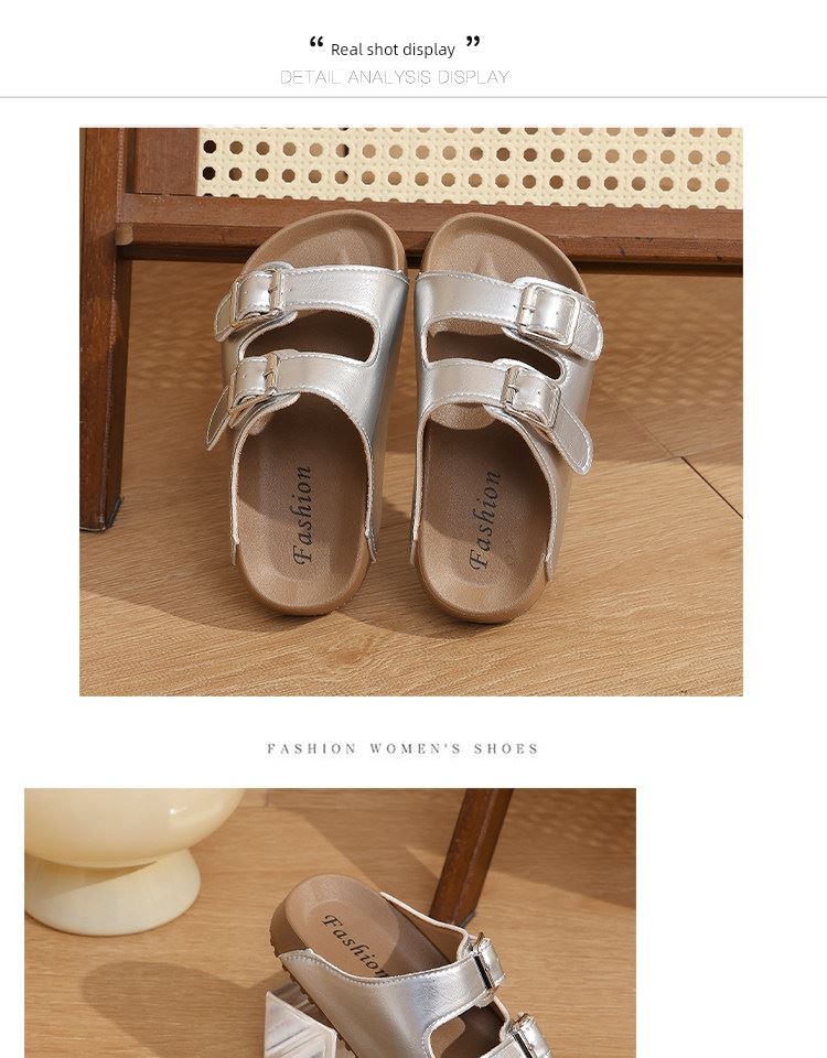 Official Brand Children's Outdoor Birkenstock-Style Sandals for Girls, 2026 Summer Non-Slip Wear-Resistant Beach Sandals — 25