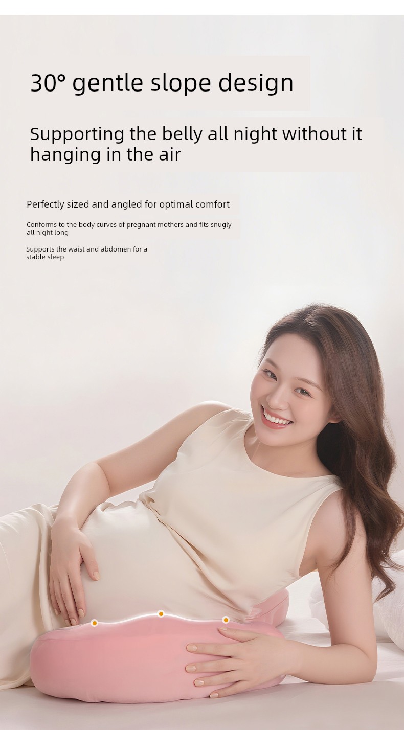 Domibaby Pregnancy Pillow, Waist Support Side Sleeping Pillow, Belly Support U-Shaped Pillow, Special Pillow for Sleeping during Pregnancy, Shell Pillow — 7