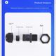Extended nylon plastic waterproof joint PG7/PG9/PG11 cable wire Glen head M10/M12*1.5