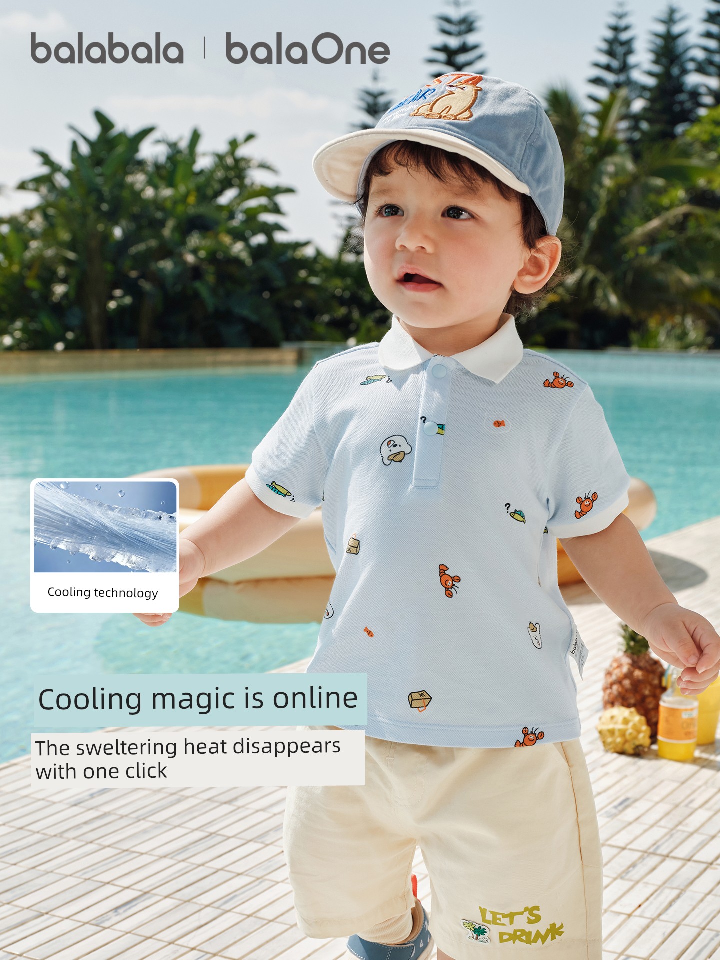 Balabala Kidsren's Clothing Baby Short-Sleeved T-Shirt Boys Infant Summer Clothing Kidsren's Tops 2026 New Style Cute and Trendy — 2