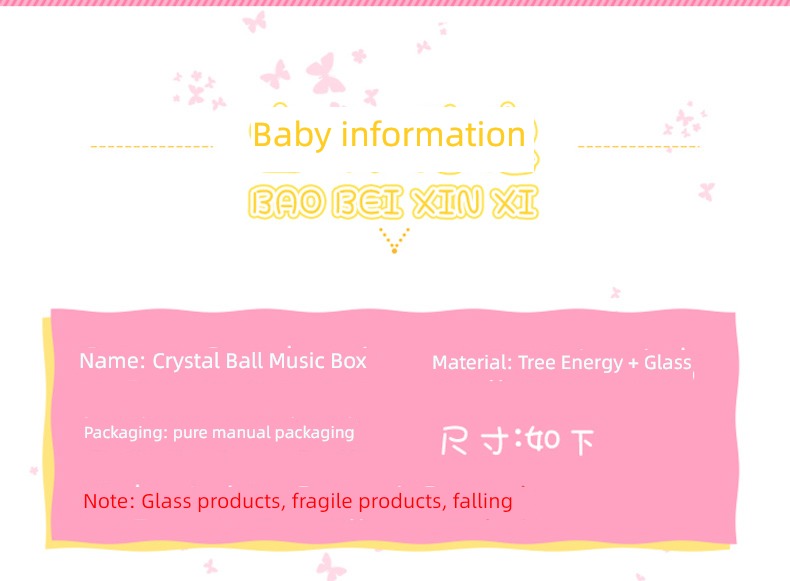 Large Floating snow luminescence girl boy gift Crystal ball