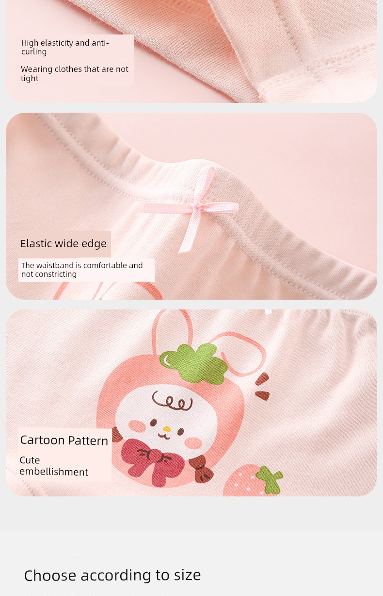 Girls' Underwear for Older Children, Pure Cotton, Class A, Four-Corner Style, for Little Girls, Baby, All-Cotton Children's Boxer Shorts That Don'T Pinch — 11
