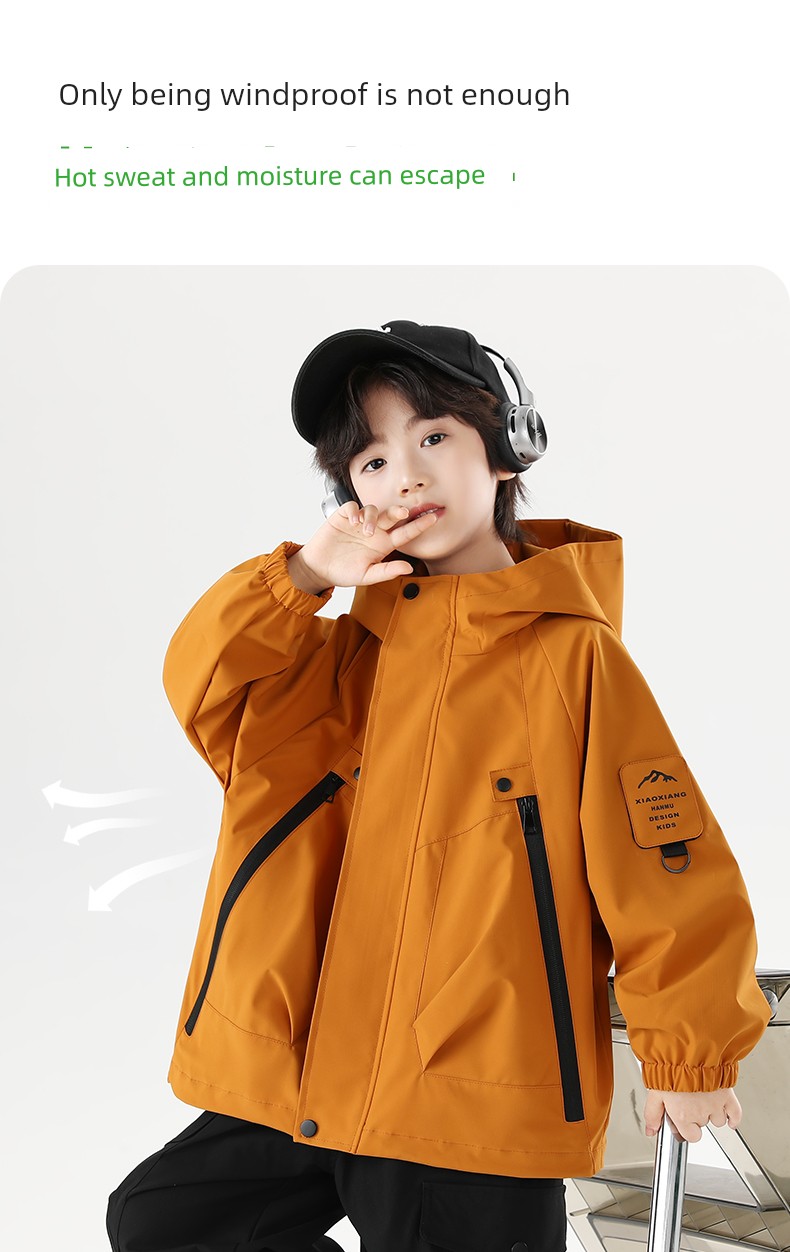 Little Elephant Ham Children's Clothing Kids' Mountain Adventure Softshell Jacket Boys' Waterproof Clothing 2026 Autumn New Trend — 13