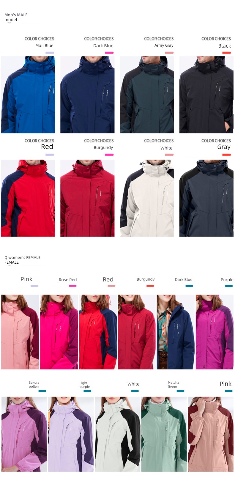 MuLinSen waterproof Spring and Autumn Thin money female pizex