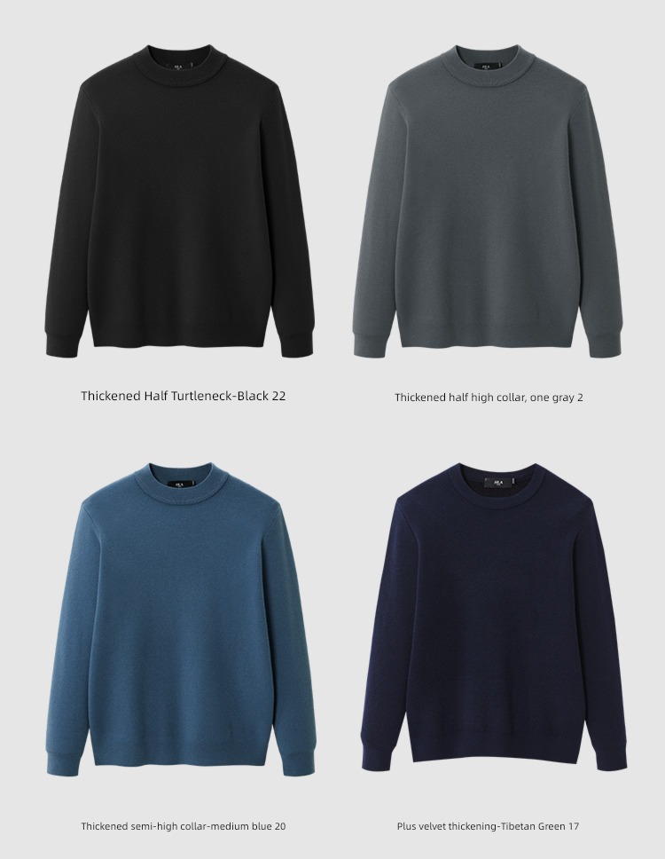 Home of Hailan keep warm Round neck lovers black sweater