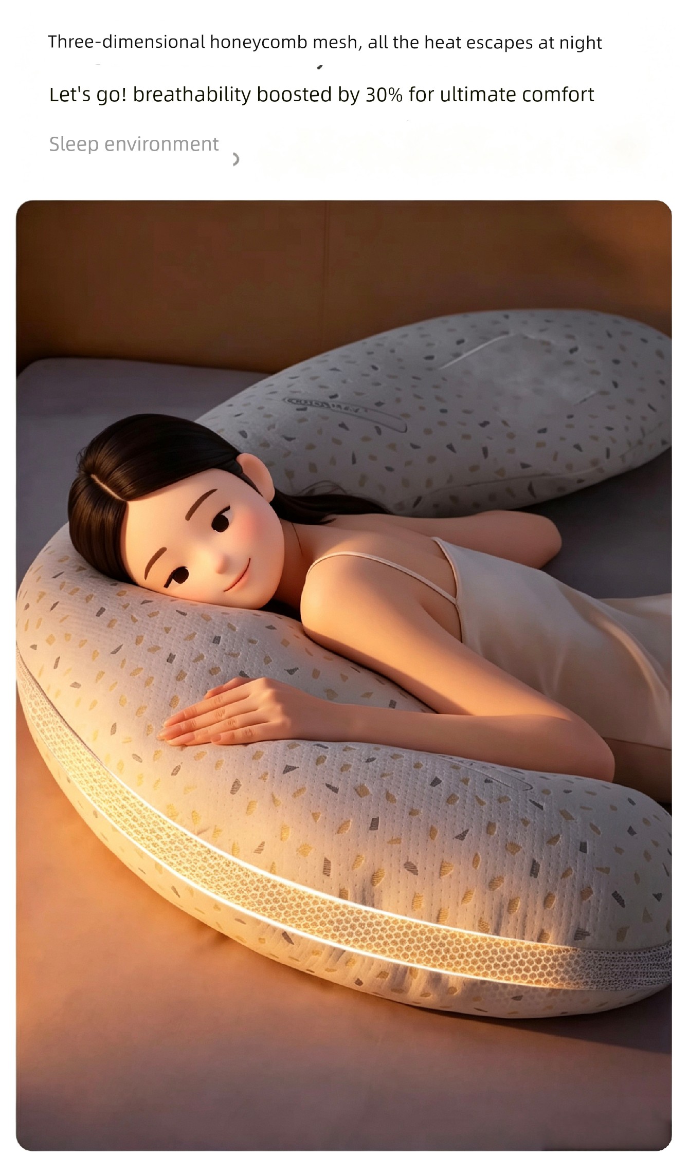 Invebaby Pregnancy Pillow for Waist Support, Side Sleeping, and Belly Support, Special Pillow for Sleeping during Pregnancy, Gift — 13