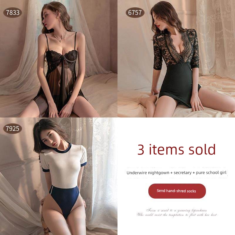 Sexy Lingerie with Underwire for Small Busts, Alluring Camisole Nightdress, Fun Intimate Wear, Couple's Warming Outfit — 3