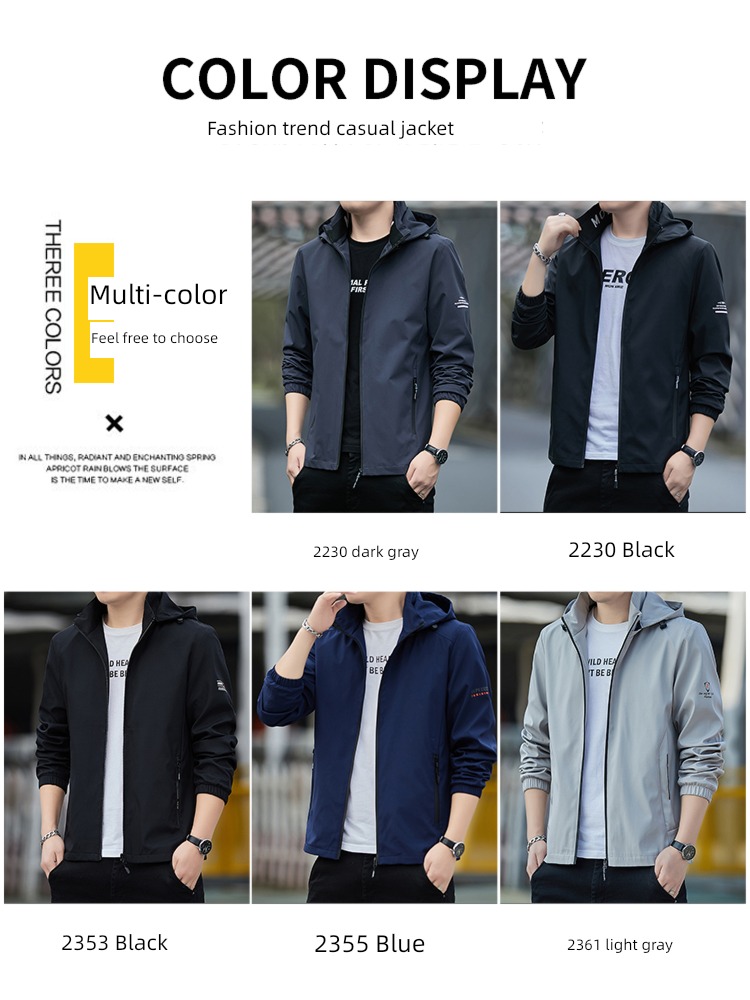Chaopai Spring and Autumn winter easy motion Hooded loose coat