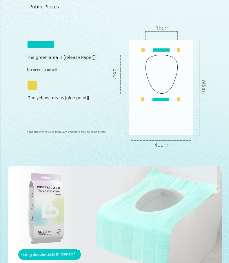 Disposable Toilet Seat Covers Individually Packaged for Pregnant Women, Hotels, Travel, and Portable Use Without Adhesive Removal — 14