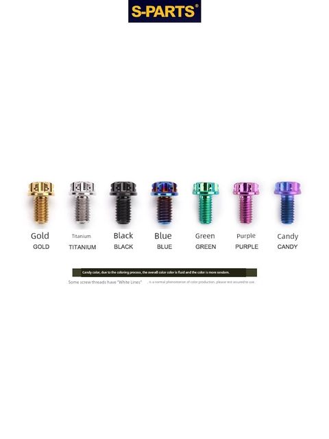 S-PARTS Stan M8 Standard Head A3 Series Titanium Alloy Screws Electric Motorcycle Modification Lock