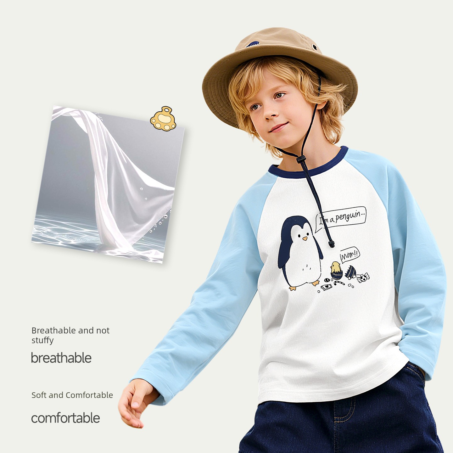 Baby Long-Sleeved T-Shirt Autumn and Winter Pure Cotton Clothing for Small and Medium-Sized Children, Boys' Tops, Girls' Autumn Clothing, Kidsren's Clothing — 3