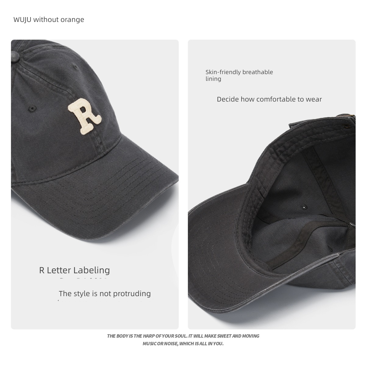 baseball female coffee Deep roof Versatile Men's style Big head circumference