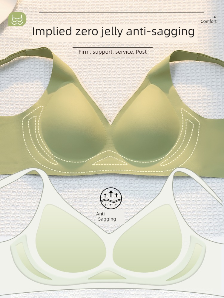 No trace Underwear female Small chest Gather together Anti sagging Wireless  Bra run Shockproof motion Beautiful back Vest style Bras