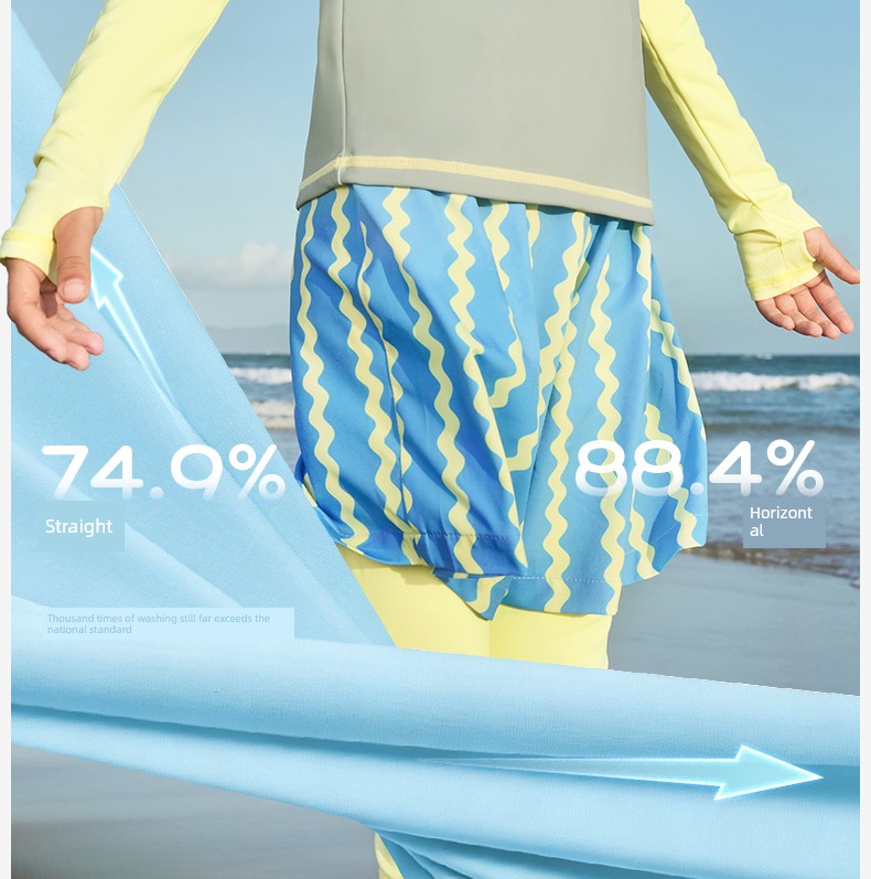 Kk Tree Children's Swimwear Boys' Long-Sleeve Long-Pants Baby Two-Piece Swimsuit Girls' Swimwear Beach Sun Protection Summer — 32
