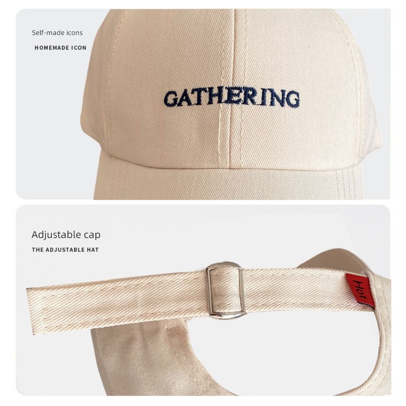 Delireba Same Hat female Autumn and winter tide peaked cap Big head circumference Show a small face Baseball cap ma'am Sunscreen cap