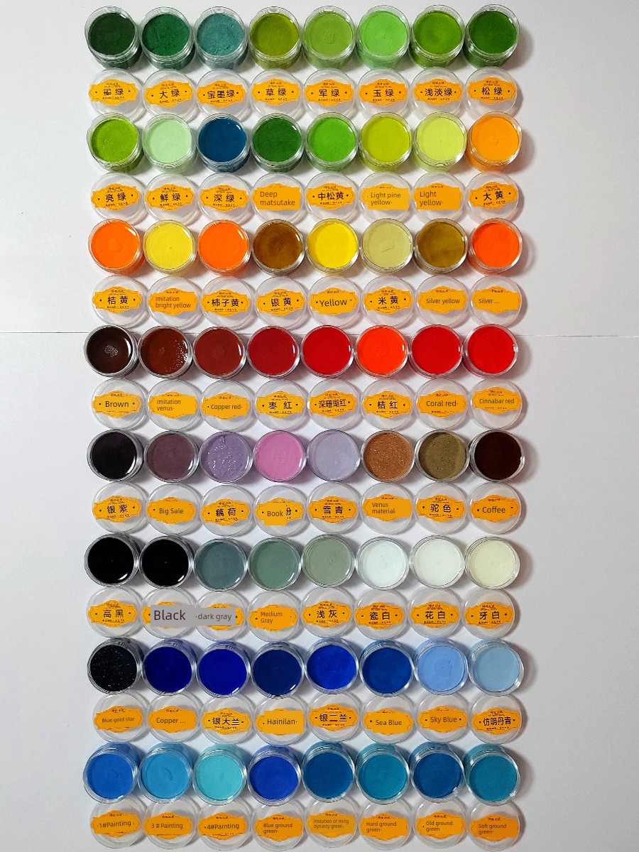 No-Wash 100-Mesh Glaze That Can Be Fired for Cloisonné Enamel Painting DIY Material Kit Mineral Color Glaze Qibao Ware