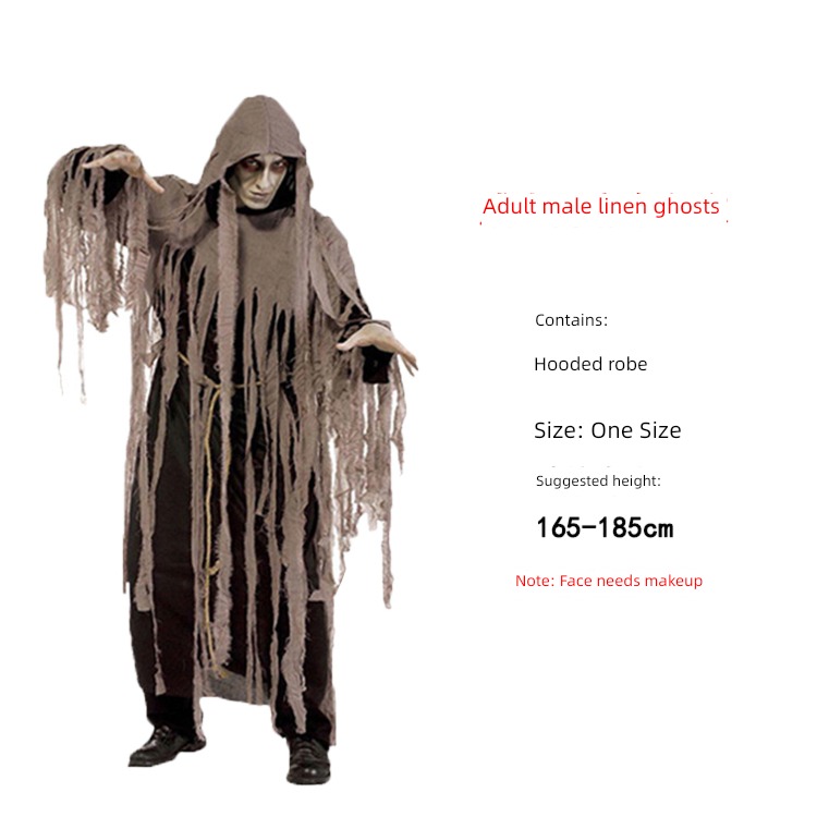 Halloween cos adult male devil scream Ghost clothes a secret chamber Dress up bloody terror doctor Taoist corpse clothing
