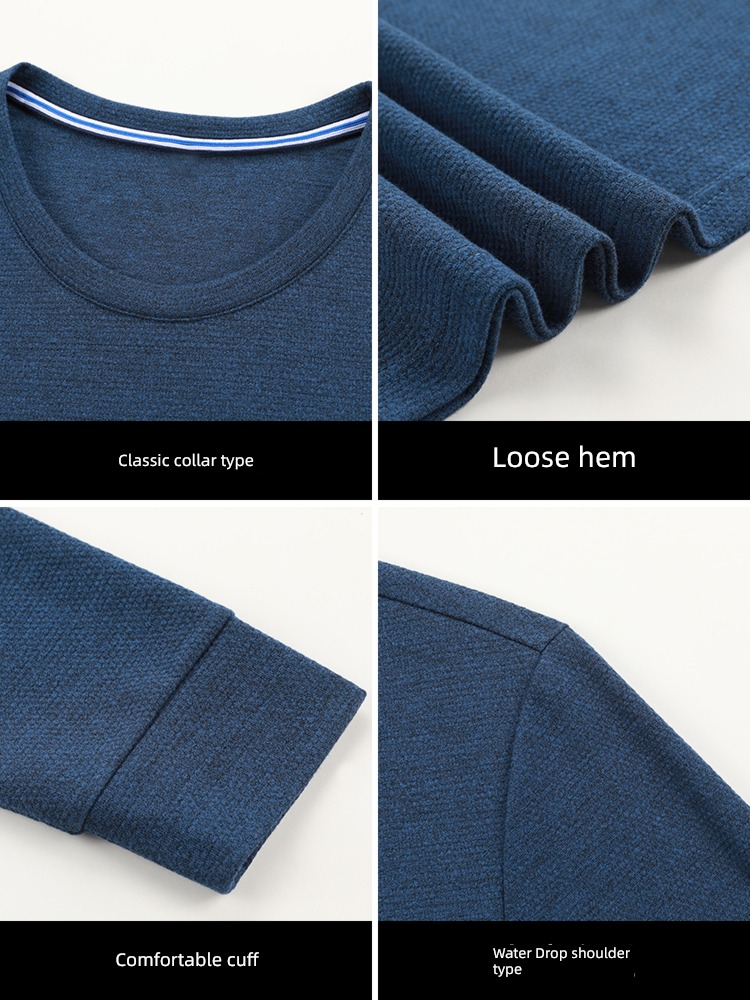 Middle aged and elderly autumn Big size easy leisure time Long sleeve T-shirt