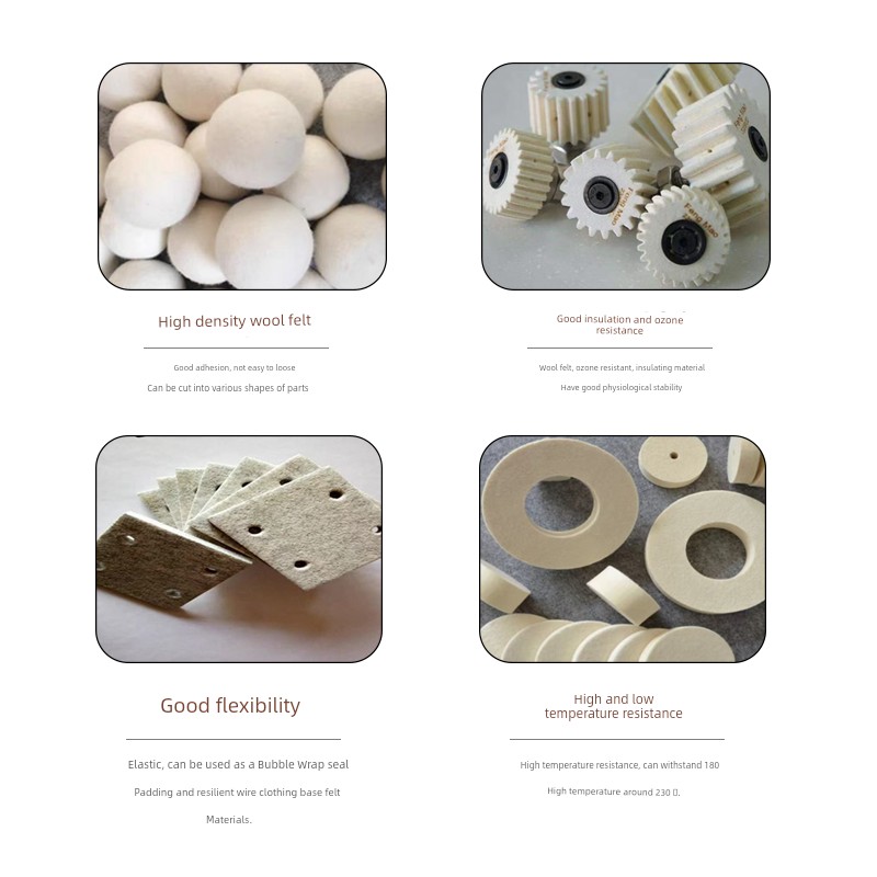 Industrial Wool Felt Oil Seal Wool Felt Ring High-Density Wool Felt Strip Industrial Wool Felt Sealing Ring Felt Strip
