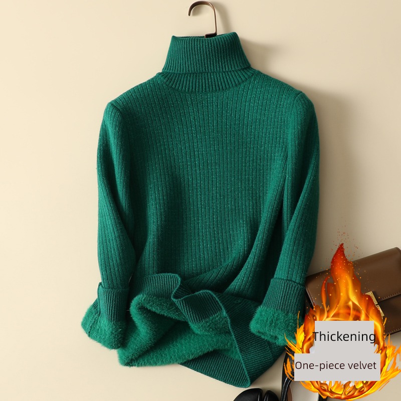 Inner lap Foreign style one Velvet keep warm High collar Undershirt