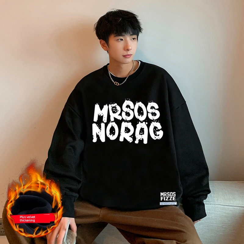 Autumn and winter easy over size Graffiti No cap Sweater