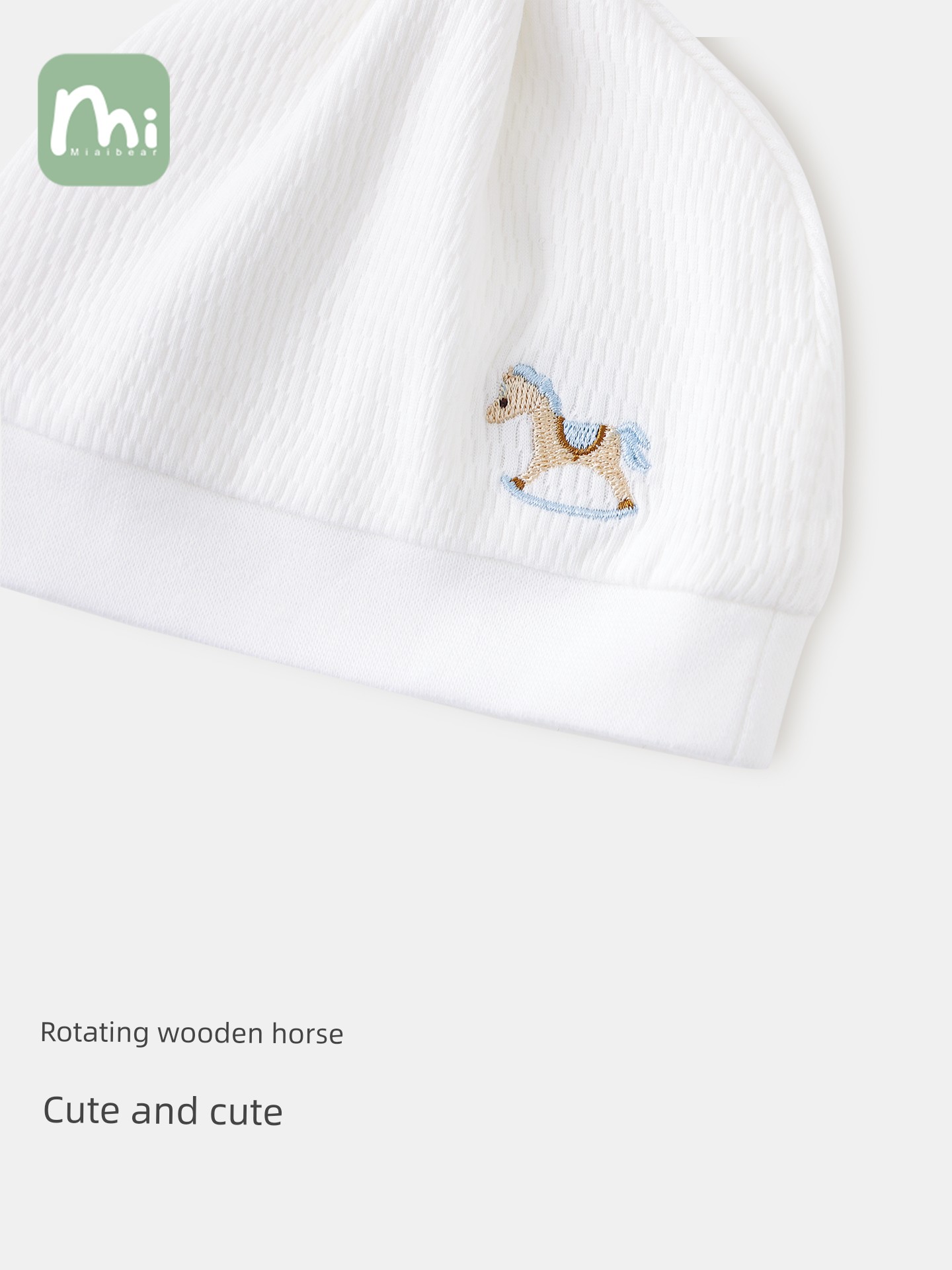Newborn Baby Hat, Pure Cotton, Class A, Spring and Autumn Style, Year of the Horse, Baby Fontanel Protection, 0-3 Months