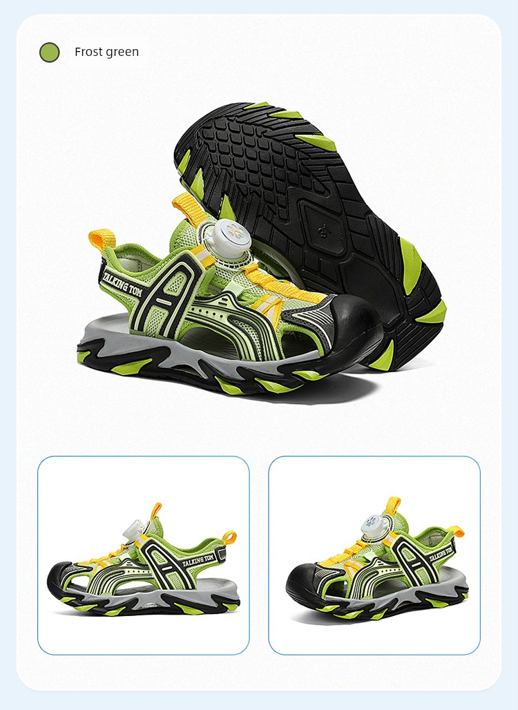 Tom Sports Sandals 2026 New Summer Children's Sandals Non-Slip Beach Shoes Boys Closed-Toe Lightweight for Older Children — 35