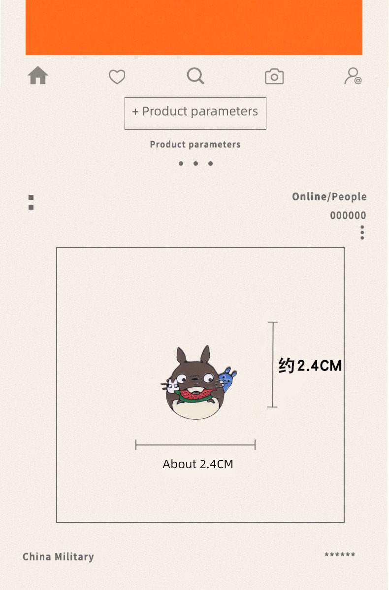 ins Totoro Cartoon comic personality originality Brooch