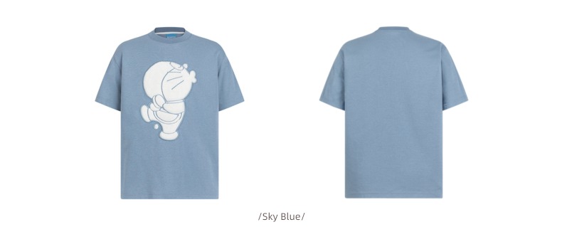 Doraemon bosie Paste cloth Embroidery Short sleeve T-shirt