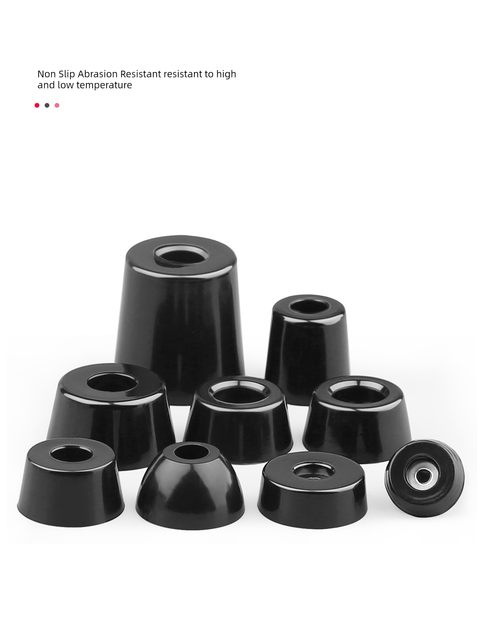 Round rubber foot mat shock absorbing furniture table and chair height enhancement base mute rubber instrument audio chassis foot mat