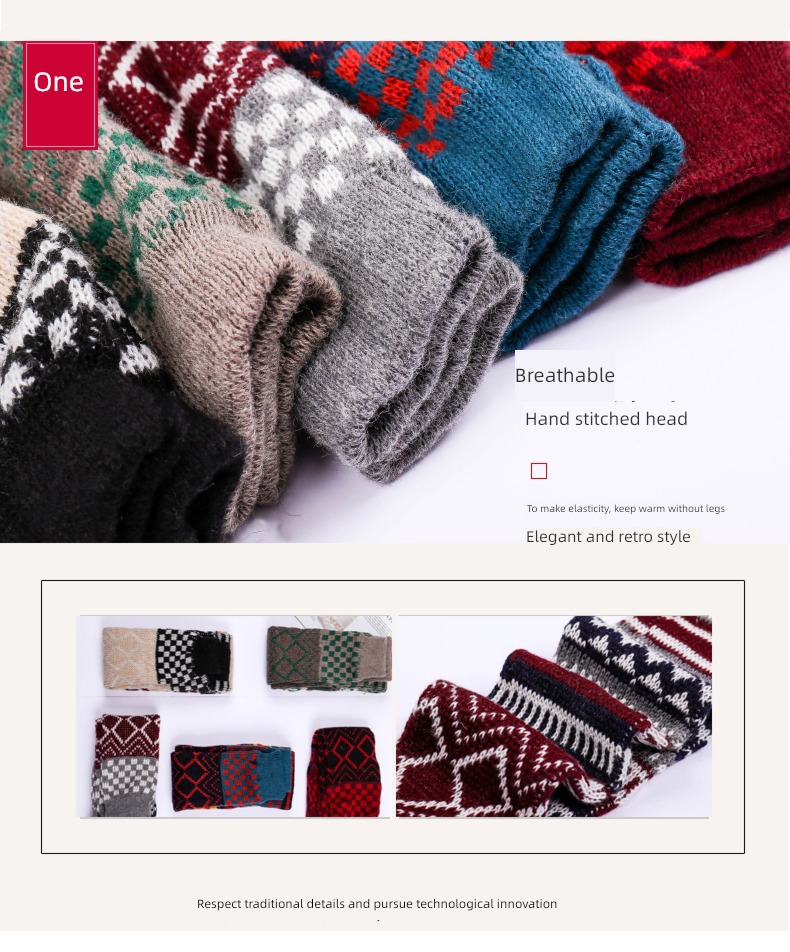 Autumn and winter lengthen female Cashmere Overshoes keep warm Pile socks