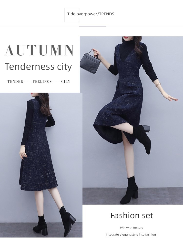 Wool Autumn and winter atmosphere Vest Medium length Lay a foundation vest