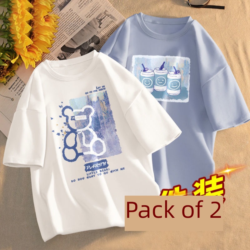 Internet celebrity summer wear The new printing jacket ins Short sleeve T-shirt