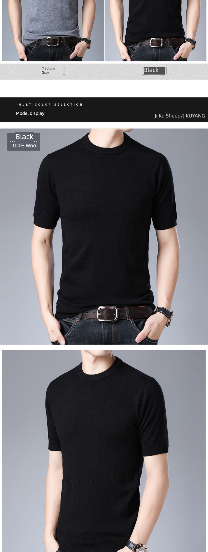 Autumn and winter Round neck Thin money Half sleeve Compassionate pure cardigan